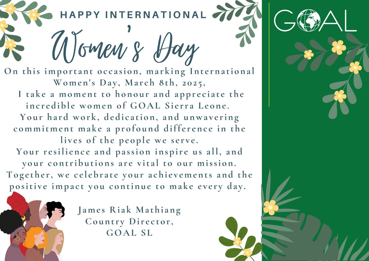 Happy #InternationalWomensDay!
Today, we celebrate the strength, resilience, and achievements of women everywhere especially GOALies.
At GOAL SL, we remain committed to empowering women and girls, ensuring they have equal opportunities to thrive, lead, and create lasting change.