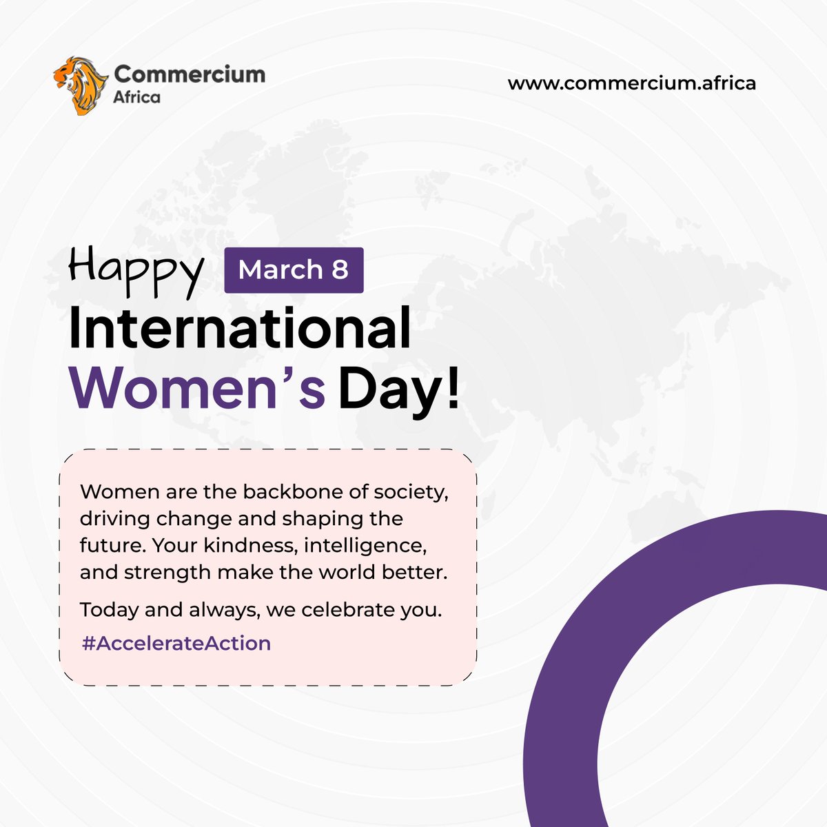Happy International Women’s Day! This #IWD, we embrace the call to Accelerate Action, championing inclusivity, breaking barriers, and creating opportunities for women everywhere. Progress happens when we act with purpose. Let’s keep pushing forward! #AccelerateAction #IWD2025