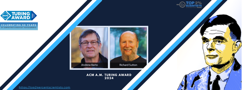 Top 2 % Scientists (@top2p_sci) on Twitter photo ACM has awarded the prestigious ACM A.M. Turing AwardĀ (2024) to Richard Sutton and Andrew Barto.
Barto, Andrew G.Ā topresearcherslist.com/Home/Profile/2ā¦
Sutton, Richard S. topresearcherslist.com/Home/Profile/5ā¦
Congratulation to both of them.
#TuringAward #NobelPrizeofComputing #ReinforcementLearning ACM has awarded the prestigious ACM A.M. Turing AwardĀ (2024) to Richard Sutton and Andrew Barto.
Barto, Andrew G.Ā topresearcherslist.com/Home/Profile/2ā¦
Sutton, Richard S. topresearcherslist.com/Home/Profile/5ā¦
Congratulation to both of them.
#TuringAward #NobelPrizeofComputing #ReinforcementLearning