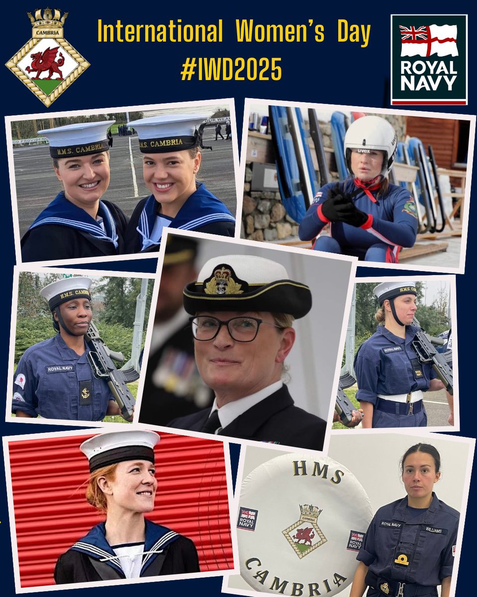 HMS Cambria (@hmscambria) on Twitter photo #InternationalWomensDay is a great opportunity to celebrate the contribution of incredible women leading and working <a href="/HMSCambria/">HMS Cambria</a>. Our female sailors proudly serve in an inclusive Navy where difference is valued and celebrated.
#IWD2025 <a href="/RNinWales/">Royal Navy in Wales Cymru</a> <a href="/RNReserve/">Royal Naval Reserve</a> <a href="/RFCAforWales/">RFCA for Wales</a> #InternationalWomensDay is a great opportunity to celebrate the contribution of incredible women leading and working <a href="/HMSCambria/">HMS Cambria</a>. Our female sailors proudly serve in an inclusive Navy where difference is valued and celebrated.
#IWD2025 <a href="/RNinWales/">Royal Navy in Wales Cymru</a> <a href="/RNReserve/">Royal Naval Reserve</a> <a href="/RFCAforWales/">RFCA for Wales</a>