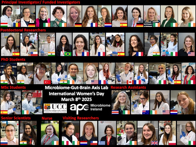John F. Cryan (@jfcryan) on Twitter photo It is #InternationalWomensDay & a timely reminder of what a privilege it is to work with such amazing, creative (and international) female scientists in the Microbiota-Gut-Brain Axis lab at APC Microbiome Ireland <a href="/Pharmabiotic/">APC Microbiome Ireland</a> <a href="/ucc/">UCC Ireland</a> <a href="/AnatNeuroUCC/">UCC Anat. & Neurosci</a> <a href="/UCCpsychiatry/">UCCpsychiatry</a> #IWD2025 #IWD25 It is #InternationalWomensDay & a timely reminder of what a privilege it is to work with such amazing, creative (and international) female scientists in the Microbiota-Gut-Brain Axis lab at APC Microbiome Ireland <a href="/Pharmabiotic/">APC Microbiome Ireland</a> <a href="/ucc/">UCC Ireland</a> <a href="/AnatNeuroUCC/">UCC Anat. & Neurosci</a> <a href="/UCCpsychiatry/">UCCpsychiatry</a> #IWD2025 #IWD25