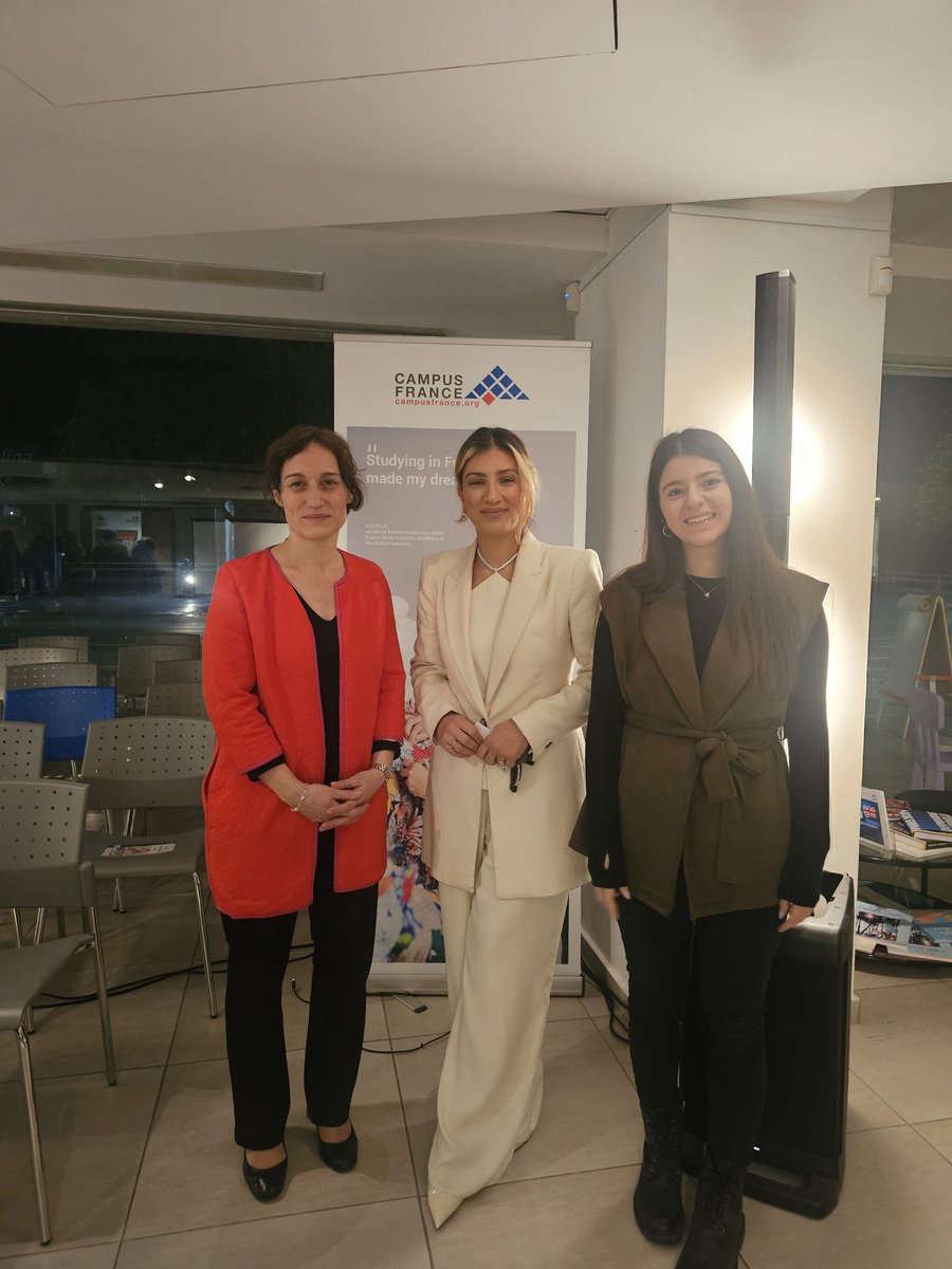 Together with Her Excellency Mrs. Clélia Chevrier Kolačko, Ambassador of France to Cyprus, at the Film Screening &amp; Discussion of "Explore the Impact of Women in Science" at the French Institute #Cyprus #InternationalWomensDay