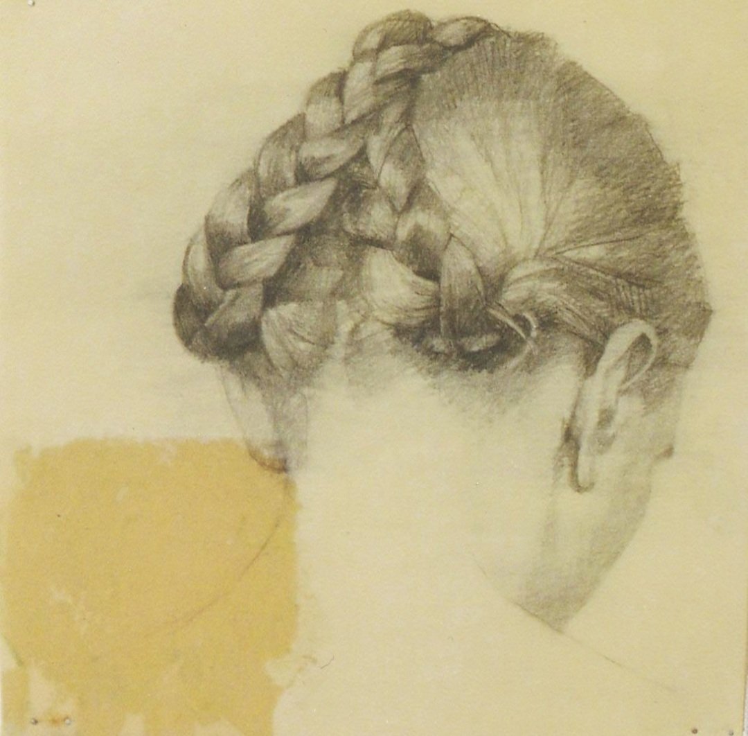 Feels like the first day of spring today! This #oldfavorite is from way back in my art school days 
"Spring"
Pencil on oiled paper with gold leaf
30x30cm
1997