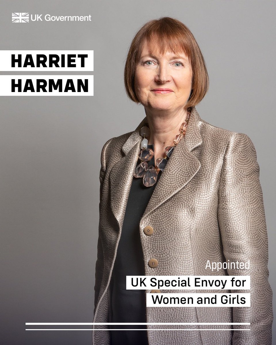 Foreign, Commonwealth & Development Office (@fcdogovuk) on Twitter photo The Foreign Secretary has appointed <a href="/HarrietHarman/">Harriet Harman</a> as Special Envoy for Women and Girls to champion gender equality worldwide and help deliver global economic growth.
#InternationalWomensDay2025 #AccelerateAction #IWD2025 The Foreign Secretary has appointed <a href="/HarrietHarman/">Harriet Harman</a> as Special Envoy for Women and Girls to champion gender equality worldwide and help deliver global economic growth.
#InternationalWomensDay2025 #AccelerateAction #IWD2025