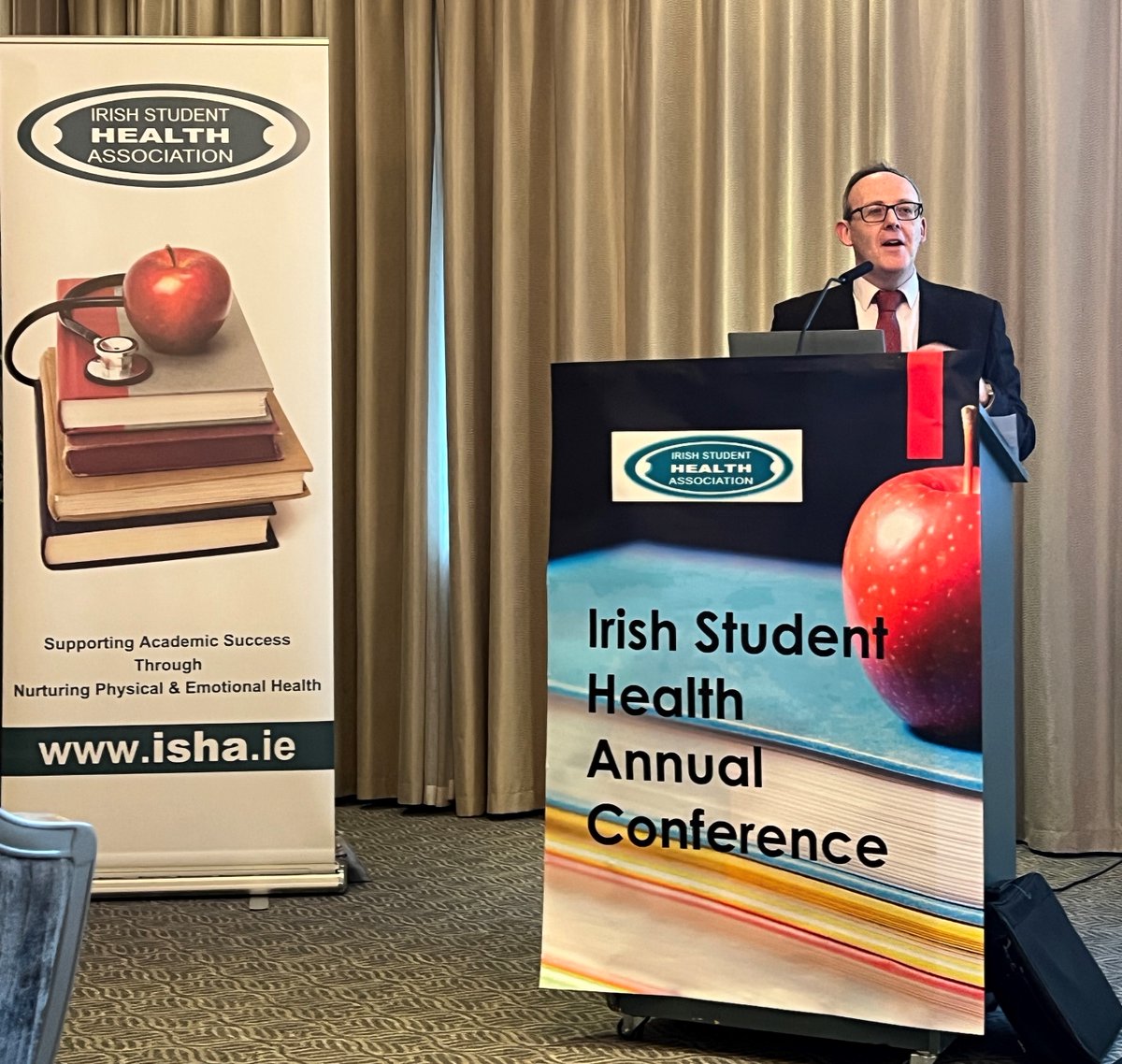 Prof Stephen Byrne <a href="/UCC/">UCC Ireland</a> VP with the opening address on Day 2 of the Irish Student Health Annual Conference <a href="/UCCstudnthealth/">UCC Student Health</a> #ISHA2025