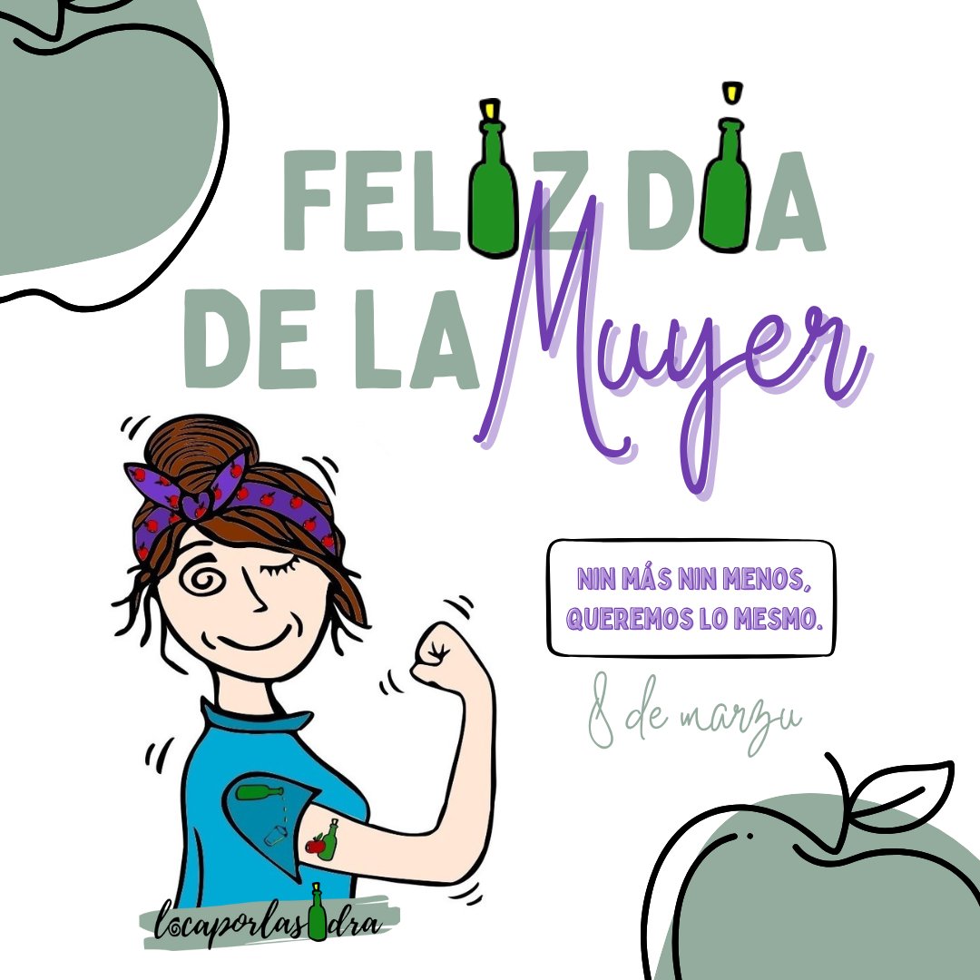 ℙ𝕣𝕖𝕤𝕥𝕠𝕤𝕦 𝕕𝕚́𝕒 𝕕𝕖 𝕝𝕒 𝕞𝕦𝕪𝕖𝕣!
Unos culinos por toes eses muyeres, que quieren y que lluchen poles MESMES condiciones, derechos y oportunidaes. Nin ➕, nin ➖
♀️💪🧏‍♀️

#lloquinespolasidra #8M #8m2024 #diadelamujer #diadelamuyer