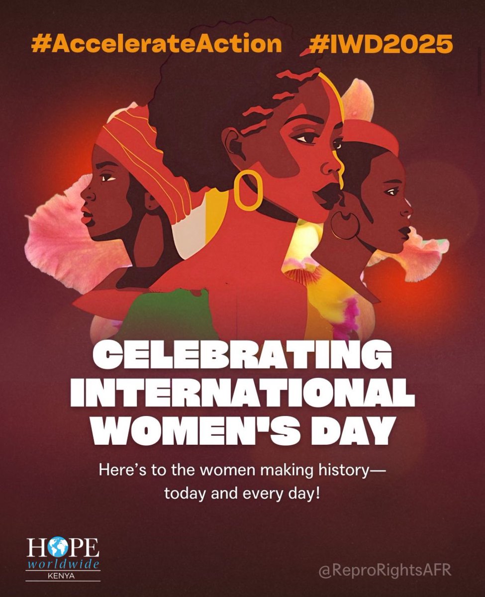 Happy #IWD2025! Today, we celebrate the incredible strength, resilience, and achievements of women around the world and in Kenya. Let's honor their contributions, uplift their voices, and commit to building a more equal future for everyone. 

#AccelerateAction #EmpowerHer