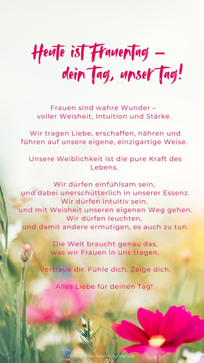 Ich wünsche allen Frauen einen ganz besonderen Feiertag! #frauentag