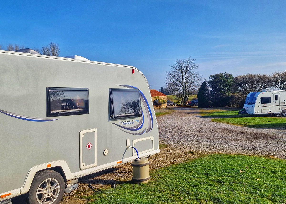 Morning March clear blue skies with windows open in North Yorkshire.  This really is for us -  Living the dream. 😍😍