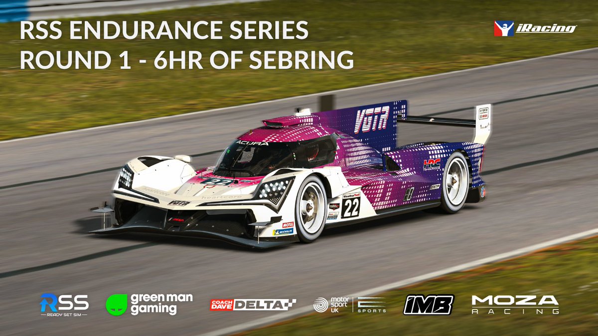 RCI_Racing's tweet image. It's time to go @iRacing in the @readysetsim Endurance Series as over 50 teams prepare to take the green flag!

🏁 GTP / GT3 
🌎 Sebring International
⏱️ 6-Hours

🟢 13:00 GMT / 14:00 CET / 08:00 ET
🟣 twitch.tv/rci_tv
🔴 youtube.com/live/TznTXEhmQ…