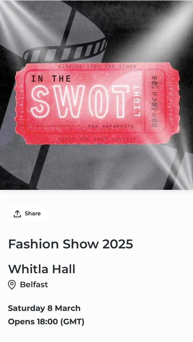 Good luck to all of our amazing students who are taking part in our annual SWOT fashion show tonight. 💃🏼🕺🎶

We hope you raise lots of money. 

As the saying goes in showbiz ‘break a leg’…please don’t…but at least there will be plenty doctors in the house 😉)