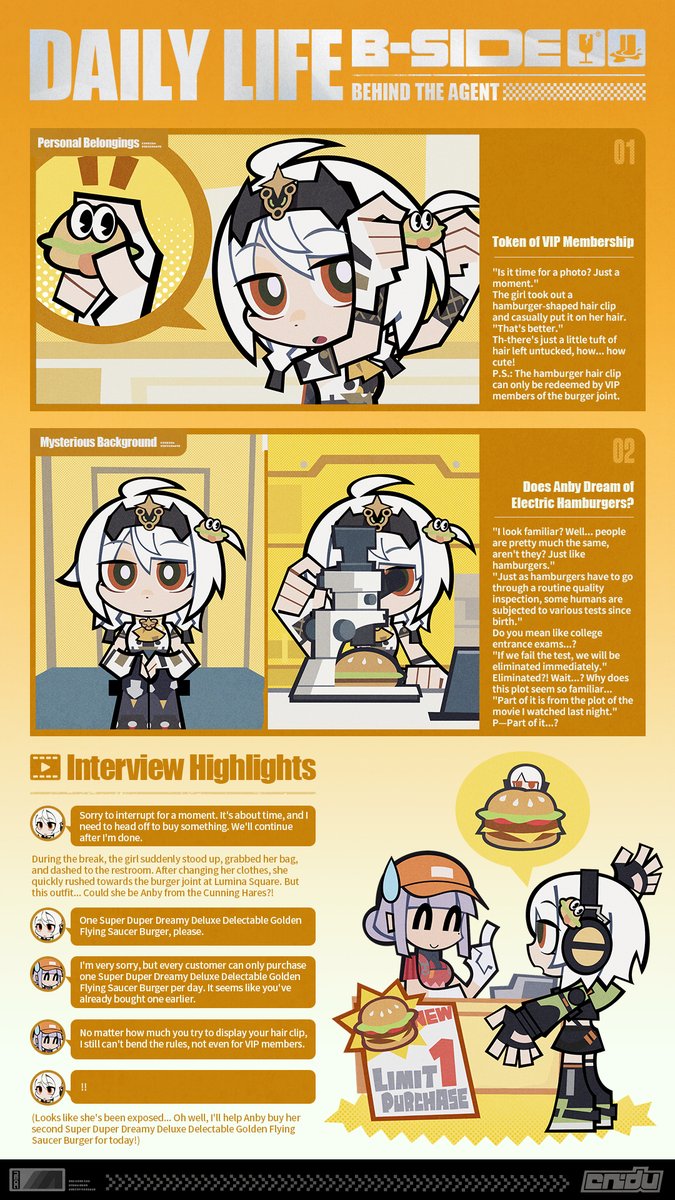 "Behind the Agent" Interview Notes: Anby...?

Dear Proxies, "Behind the Agent" is back to give you a chance to get to know the Agents!
The last impromptu street interview was so well-received that the editorial department decided to conduct another one!
Hmm...? That girl on Sixth