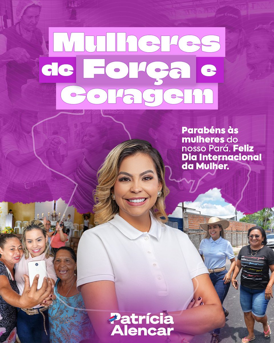 PrefPatricia's tweet photo. Mulheres de força e coragem, nós fazemos a diferença! 💜
Parabéns a todas as mulheres do nosso Pará! https://t.co/IOv9C2Yhbc