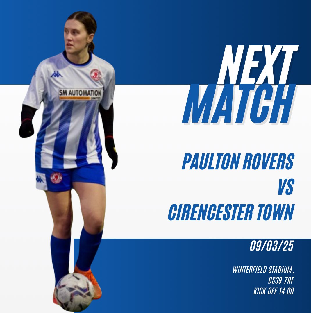 Cirencester Town Ladies (@towncirencester) on Twitter photo We face Paulton Rovers in tomorrow’s fixture as we look for 3 more points. All support welcome ⚽️⚫️🔴 <a href="/CirenTownFC/">Cirencester Town FC</a> We face Paulton Rovers in tomorrow’s fixture as we look for 3 more points. All support welcome ⚽️⚫️🔴 <a href="/CirenTownFC/">Cirencester Town FC</a>