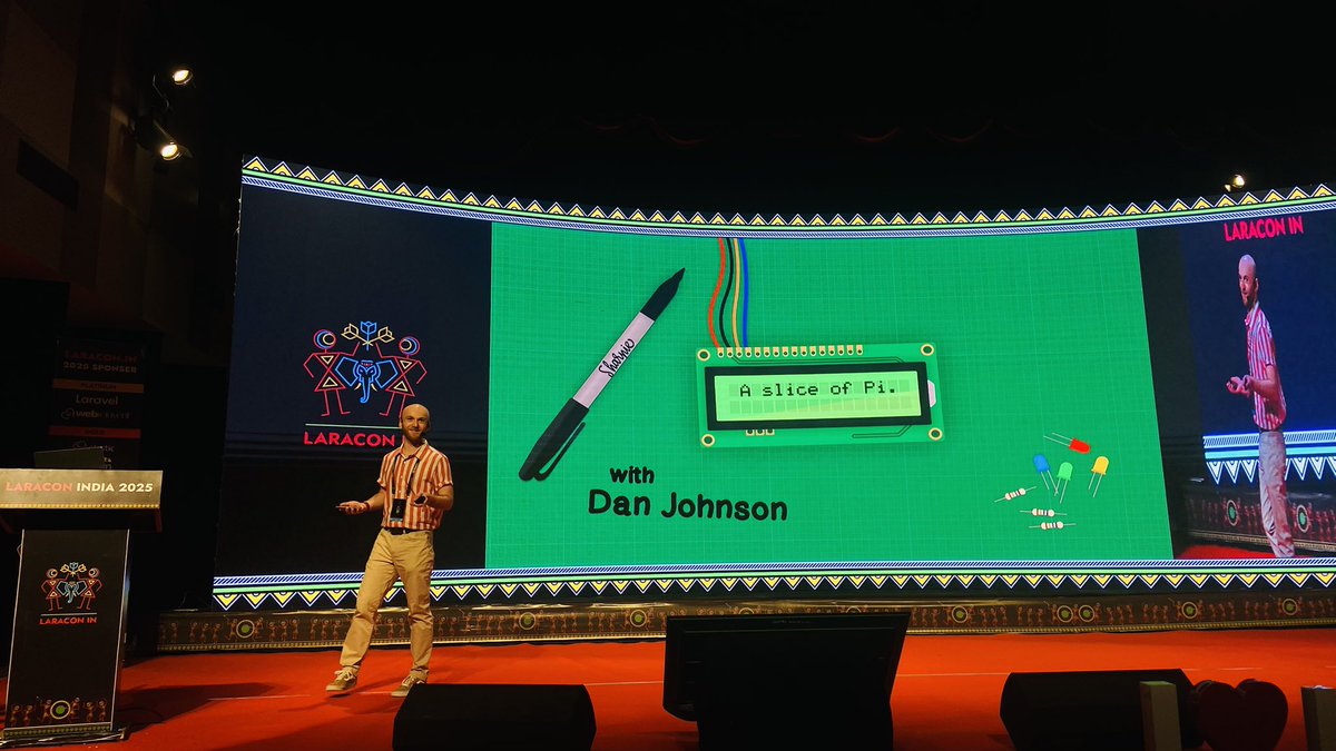 LaraconIN (@laraconin) on Twitter photo Now comes Dan Johnson (<a href="/danjohnsonxyz/">Dan Johnson</a>) with his talk on topic “A slice of Pi” at #LaraconIN2025. #LaraconIN #Laracon # Laravel #LaraconIndia
ASK YOUR QUESTIONS IN COMMENTS. Now comes Dan Johnson (<a href="/danjohnsonxyz/">Dan Johnson</a>) with his talk on topic “A slice of Pi” at #LaraconIN2025. #LaraconIN #Laracon # Laravel #LaraconIndia
ASK YOUR QUESTIONS IN COMMENTS.