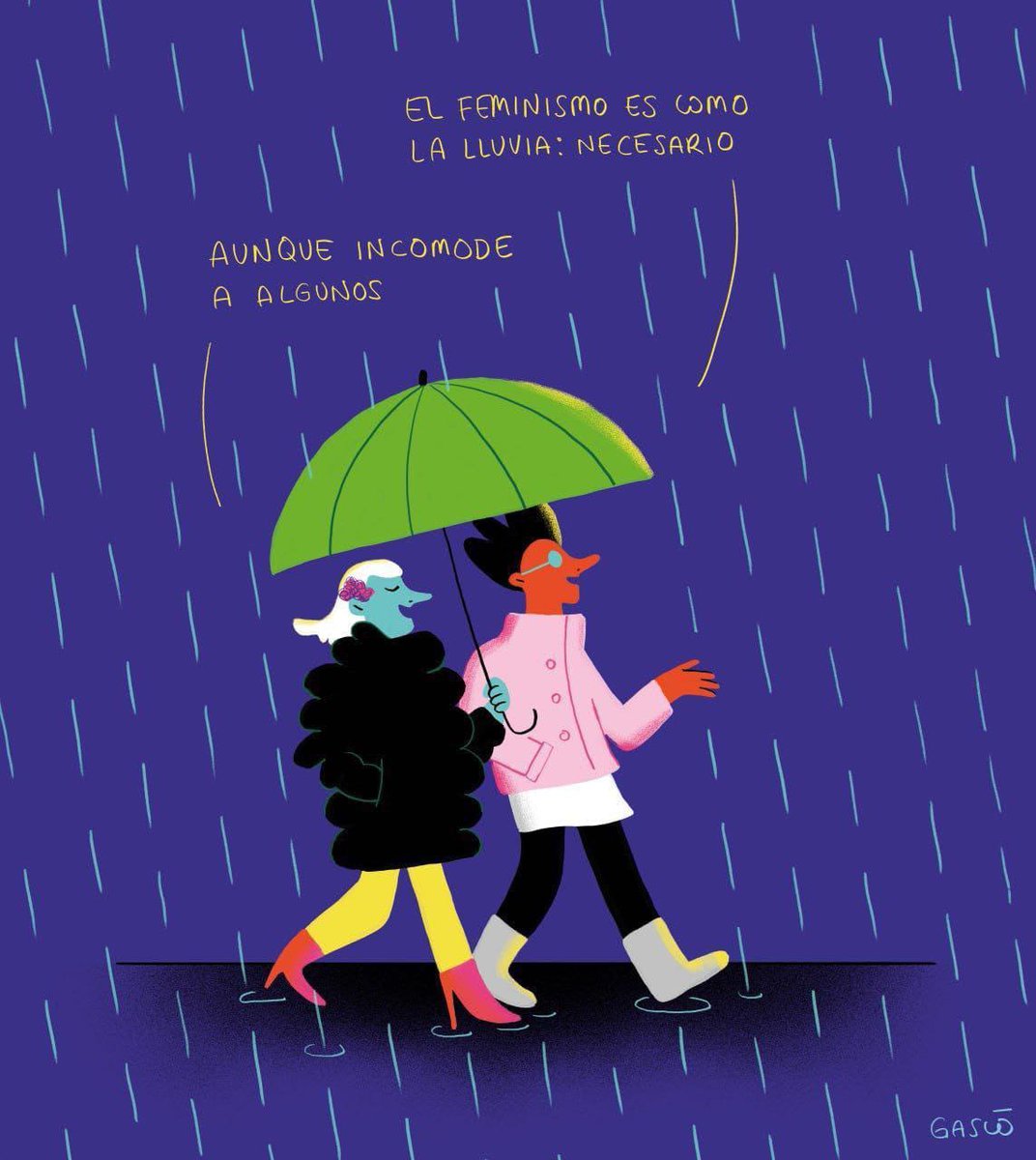 Allí estaremos. Que la lluvia ni nadie  nos frenen #8M2025