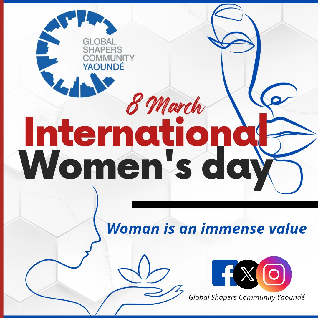 On this International Women's Day, Global Shapers Community Yaoundé is fully committed to the theme "For ALL women and girls rights, equality and empowerment We recognize that every woman and girl deserves equal rights, fair opportunities and the power to shape her own destiny.❤️