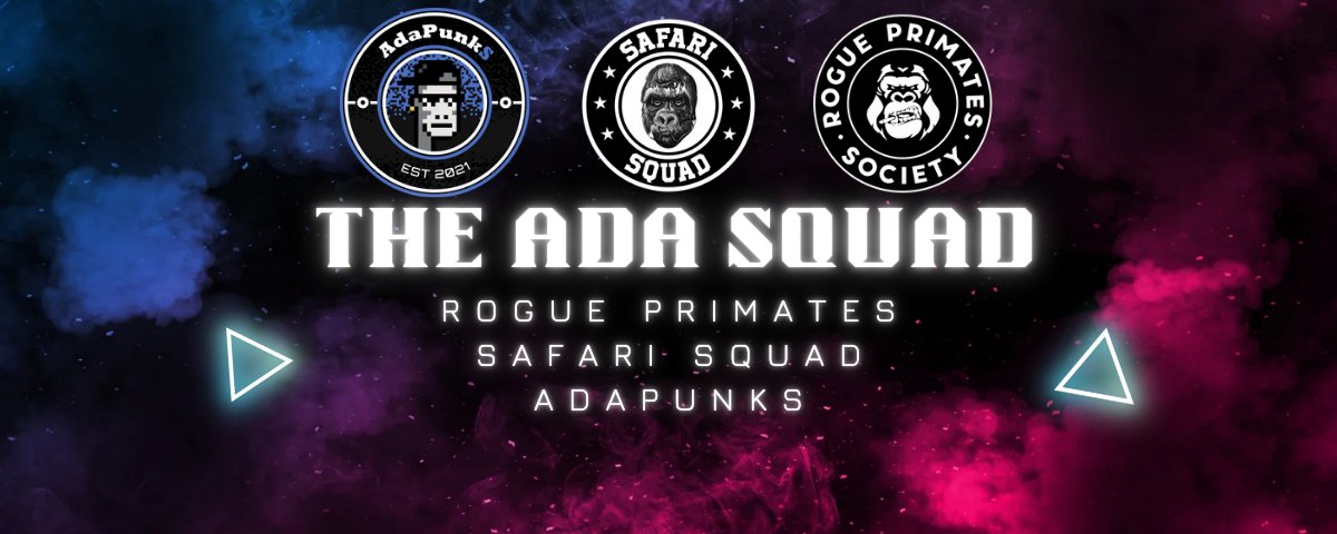We have been brewing something 👀

<a href="/safarisquadnft/">Safari Squad</a>
<a href="/RoguePrimates/">Rogue Primates Society</a>

A new TAS is coming to Cardano:

The Ada Squad

More info in our Discords 🙌