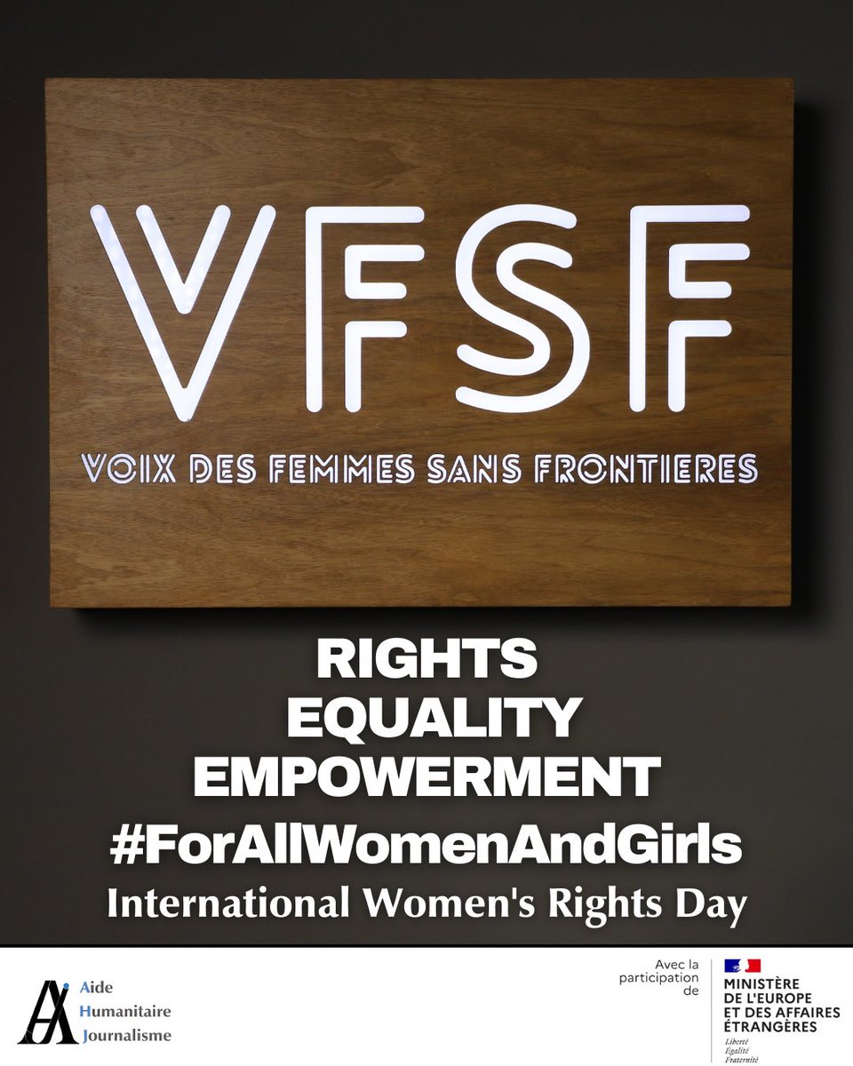 #InternationalWomensDay, we celebrate the power of women's voices! Led by women, AHJ empowers women journalists &amp; activists in Iraq, Yemen &amp; France through education, protection &amp; networking. Our Women’s Voices Without Borders network now spans 13 countries! #ForAllWomenAndGirls