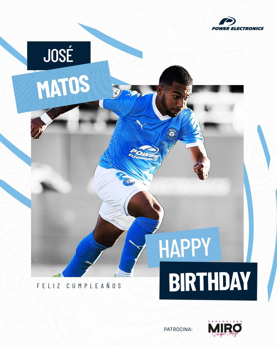 🎂 Hoy José Matos cumple 2️⃣3️⃣ años.

𝗠𝗼𝗹𝘁𝘀 𝗱'𝗮𝗻𝘆𝘀, <a href="/JoseM080212/">José Matos</a>! 🥳

#SiempreIbiza 🩵