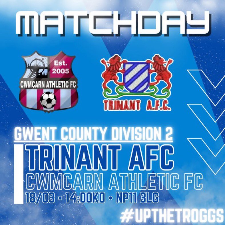 Trinant A.F.C (@trinantfc) on Twitter photo A huge game for both teams as we welcome the league leaders <a href="/cwmcarnathletic/">Cwmcarn Athletic FC</a>. The reverse fixture saw us come achingly close to sharing the points, today points matter at both sides of the table, it won’t be easy so come down and support the boys! A huge game for both teams as we welcome the league leaders <a href="/cwmcarnathletic/">Cwmcarn Athletic FC</a>. The reverse fixture saw us come achingly close to sharing the points, today points matter at both sides of the table, it won’t be easy so come down and support the boys!