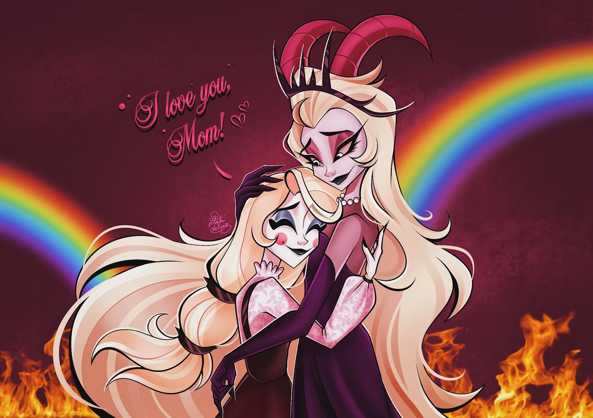 Zlatadelion's tweet image. &quot;More than anything, Mom...&quot; 💗🌈✨️

- Charlie &amp;amp; Lilith | Hazbin Hotel 🔥

#HazbinHotel #Hazbin #HazbinHotelArt #HazbinHotelFanart #HazbinHotelCharlie #HazbinHotelLilith #Art #Fanart #DigitalArt #DigitalIllustration #FYP