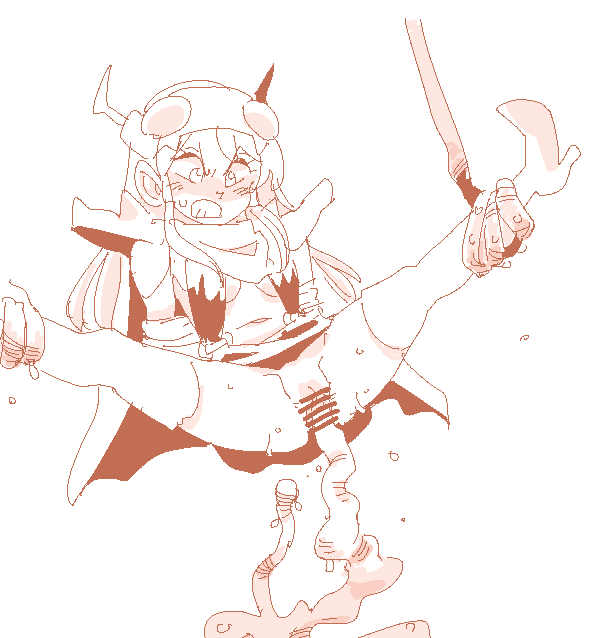 宇宙生物的なものに襲われてる怨夜巫女 