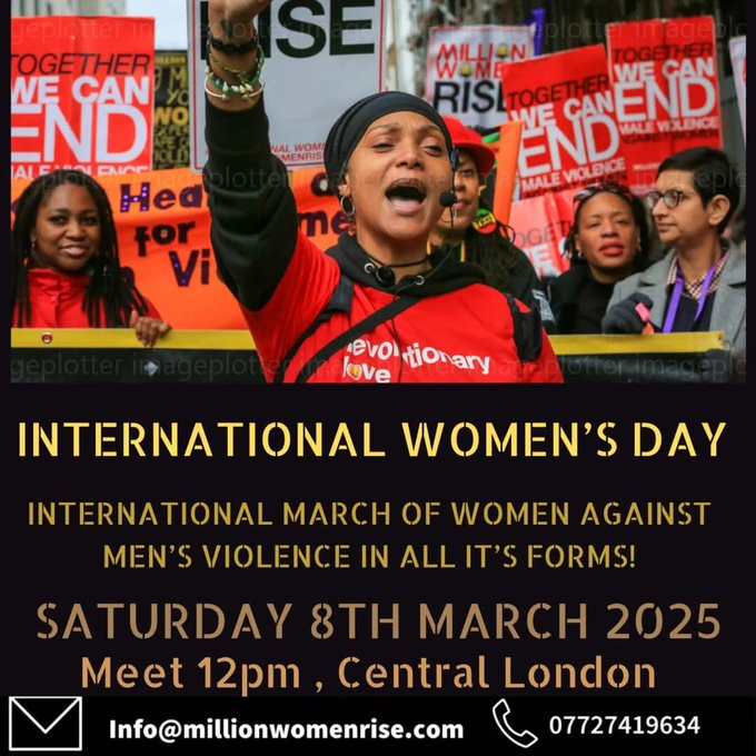 meTU (@metuwomen) on Twitter photo Solidarity to sisters everywhere on International Women's Day!
March for the sisters in Palestine and those who refuse to be silenced here and worldwide 🇵🇸
#InternationalWomensDay #MillionWomenRise
<a href="/PSCupdates/">Palestine Solidarity Campaign</a> <a href="/HackneyPSC/">HackneyPSC</a> <a href="/out_of_lives/">Police Spies Out of Lives</a> Solidarity to sisters everywhere on International Women's Day!
March for the sisters in Palestine and those who refuse to be silenced here and worldwide 🇵🇸
#InternationalWomensDay #MillionWomenRise
<a href="/PSCupdates/">Palestine Solidarity Campaign</a> <a href="/HackneyPSC/">HackneyPSC</a> <a href="/out_of_lives/">Police Spies Out of Lives</a>