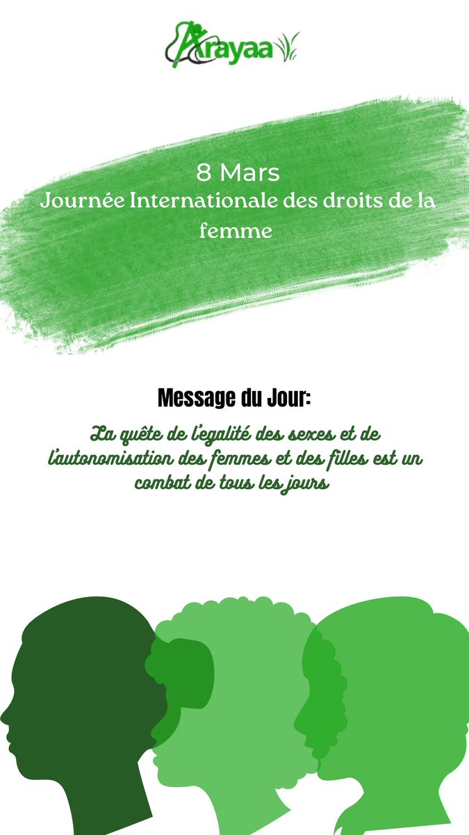 L’égalité des sexes et l’autonomisation des femmes ne sont pas des privilèges, mais des droits fondamentaux. En cette JournéeInternationaleDesDroitsDesFemmes, rappelons que ce combat est quotidien et que chaque action compte

#8Mars
#ÉgalitéFemmesHommes