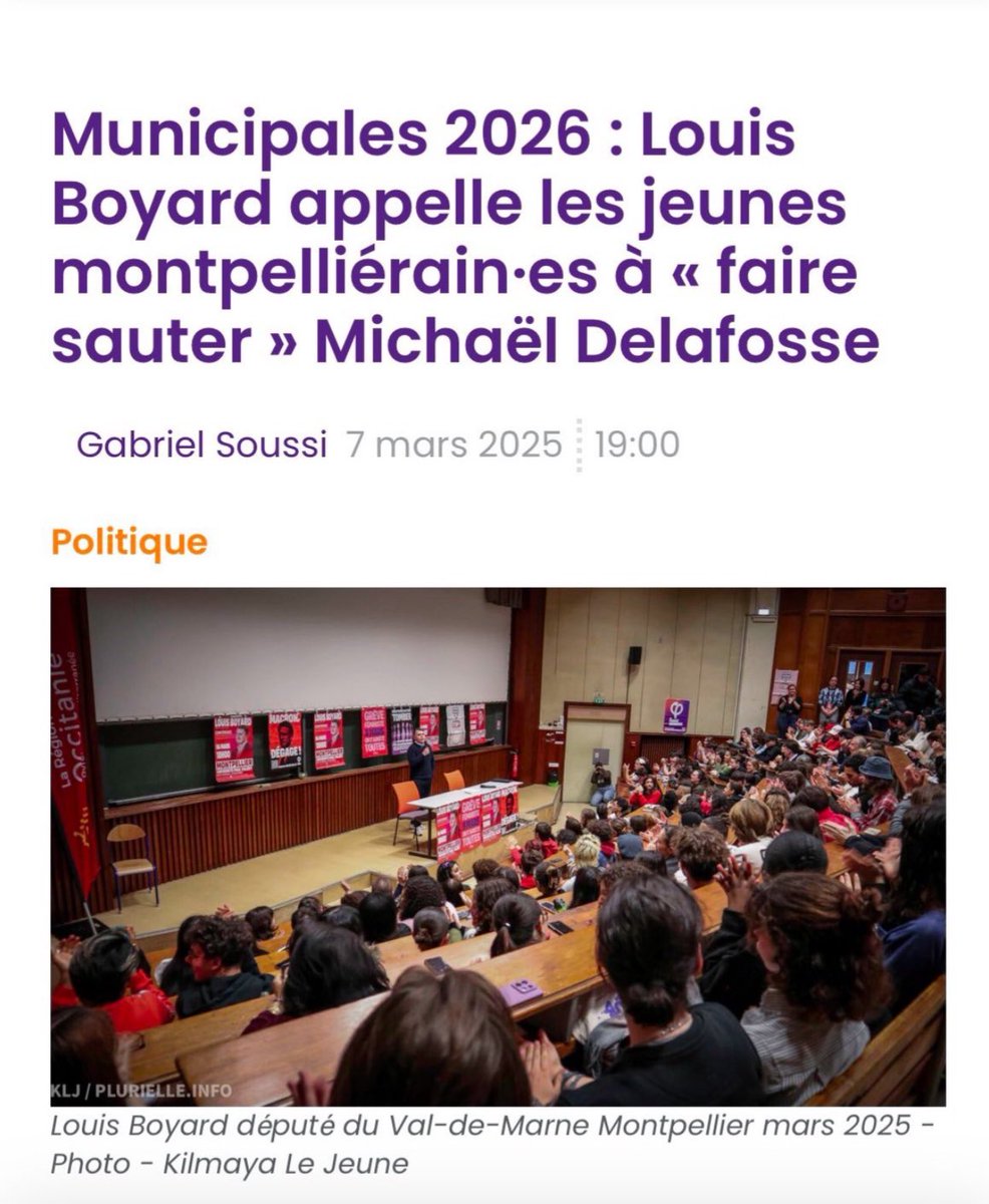Certains brutalisent, appellent à battre la Gauche. D’autres changent la vi(ll)e, font la gratuité des transports, soutiennent la culture, la jeunesse, sont fermes sur la sécurité, sans ambiguïté sur la République. Soutien à mon ami <a href="/MDelafosse/">Michaël Delafosse - Maire de Montpellier</a>, Maire exemplaire de <a href="/montpellier_/">Ville de Montpellier</a>