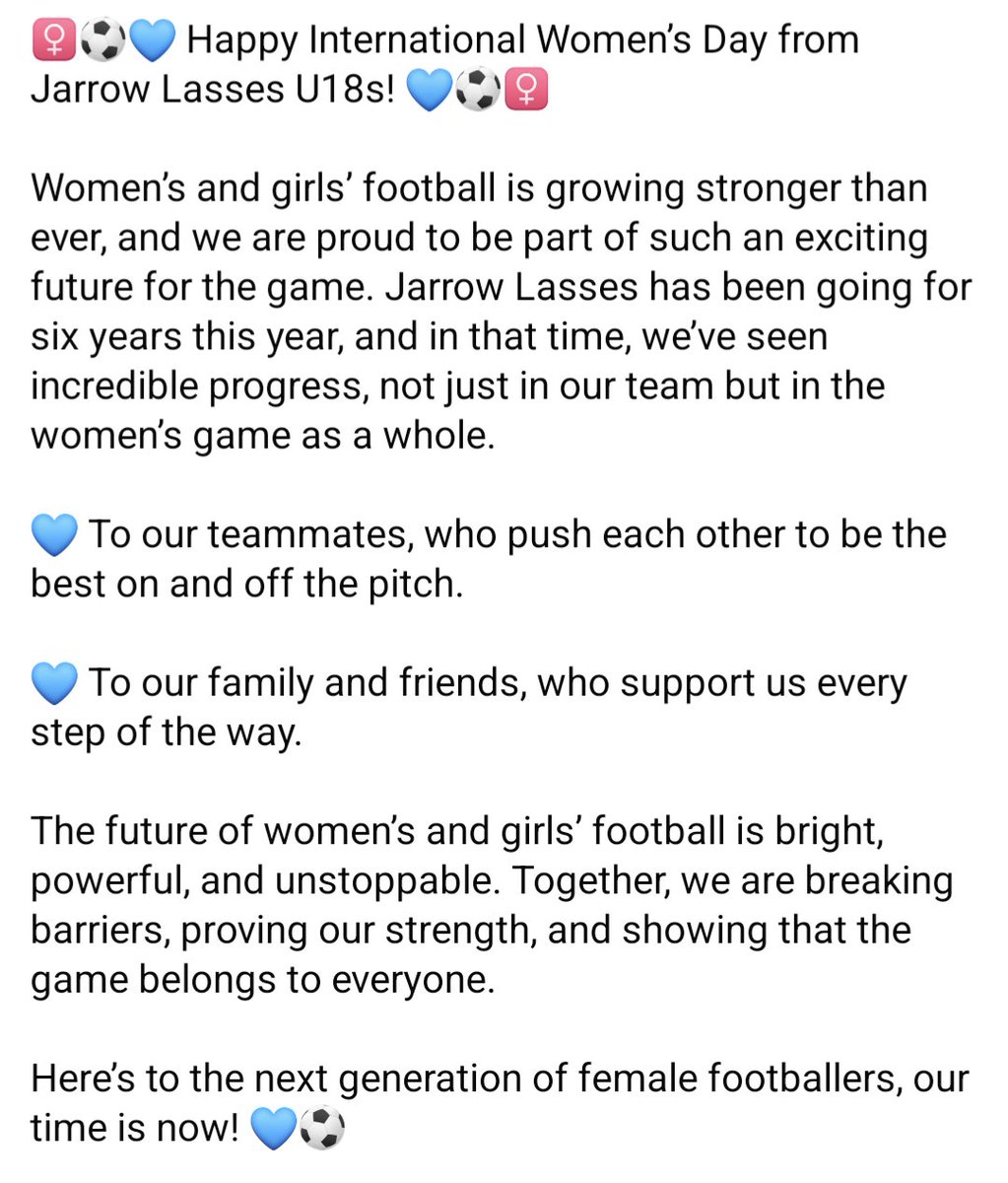 Jarrow Lasses U18’s tweet media