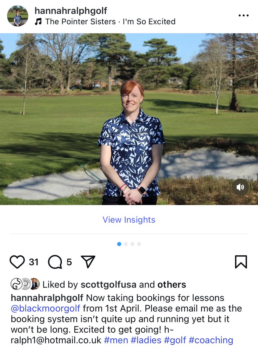Looking forward to the 1st April. Excited to be coaching at the prestigious <a href="/Blackmoorgolf/">Blackmoor Golf Club</a>