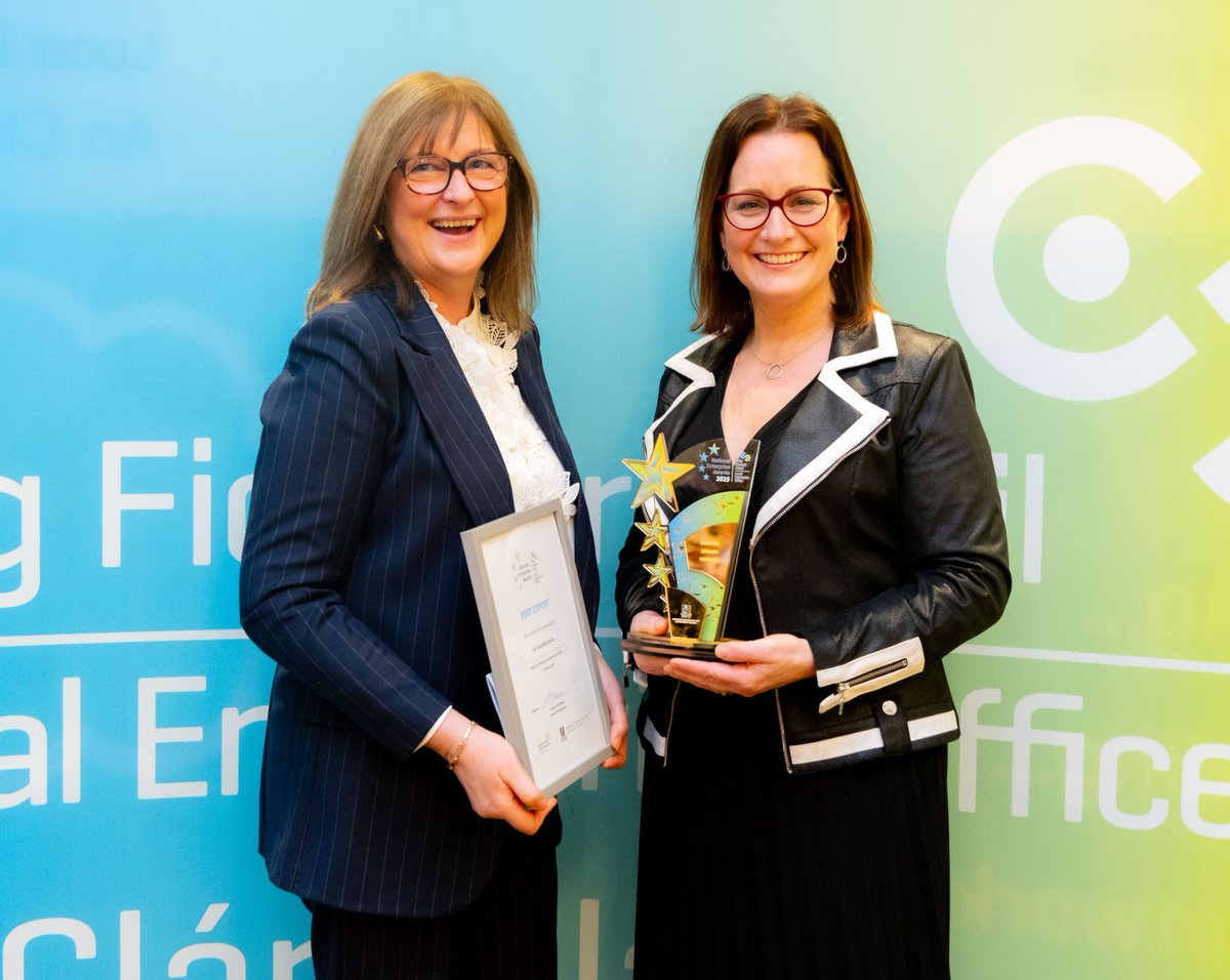 LEOCountyClare's tweet photo. For a company that started with a focus on supporting tourism in the area they are based to a company with ambitions to grow sales in international markets to 50% of revenue in 3 years.
The Export Award goes to The Tourism Space
@ClareCoCo @EnnisChamber
#NEAwards https://t.co/vfB1kFNiY5