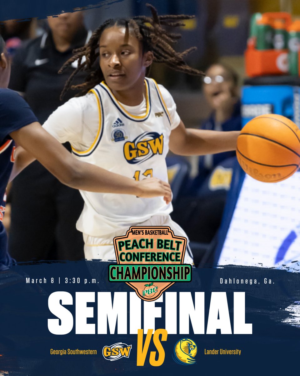 GSW Athletics (@gswathletics) on Twitter photo No stopping now. Defend the ๐!
๐ ON THE ROAD
๐ Lander
๐ PBC Tournament semifinal
๐ Dahlonega, Ga.
๐๏ธ peachbeltconference.org/sports/2020/10โฆ
Students free w GSW ID
<a href="/GSW_WBasketball/">GSW WBasketball</a>
๐ 3:30 pm
๐ ungathletics.com/sidearmstats/wโฆ
๐บ (PPV) pbcsportsnetwork.com
50% off GSW students code: GSW&COMP No stopping now. Defend the ๐!
๐ ON THE ROAD
๐ Lander
๐ PBC Tournament semifinal
๐ Dahlonega, Ga.
๐๏ธ peachbeltconference.org/sports/2020/10โฆ
Students free w GSW ID
<a href="/GSW_WBasketball/">GSW WBasketball</a>
๐ 3:30 pm
๐ ungathletics.com/sidearmstats/wโฆ
๐บ (PPV) pbcsportsnetwork.com
50% off GSW students code: GSW&COMP