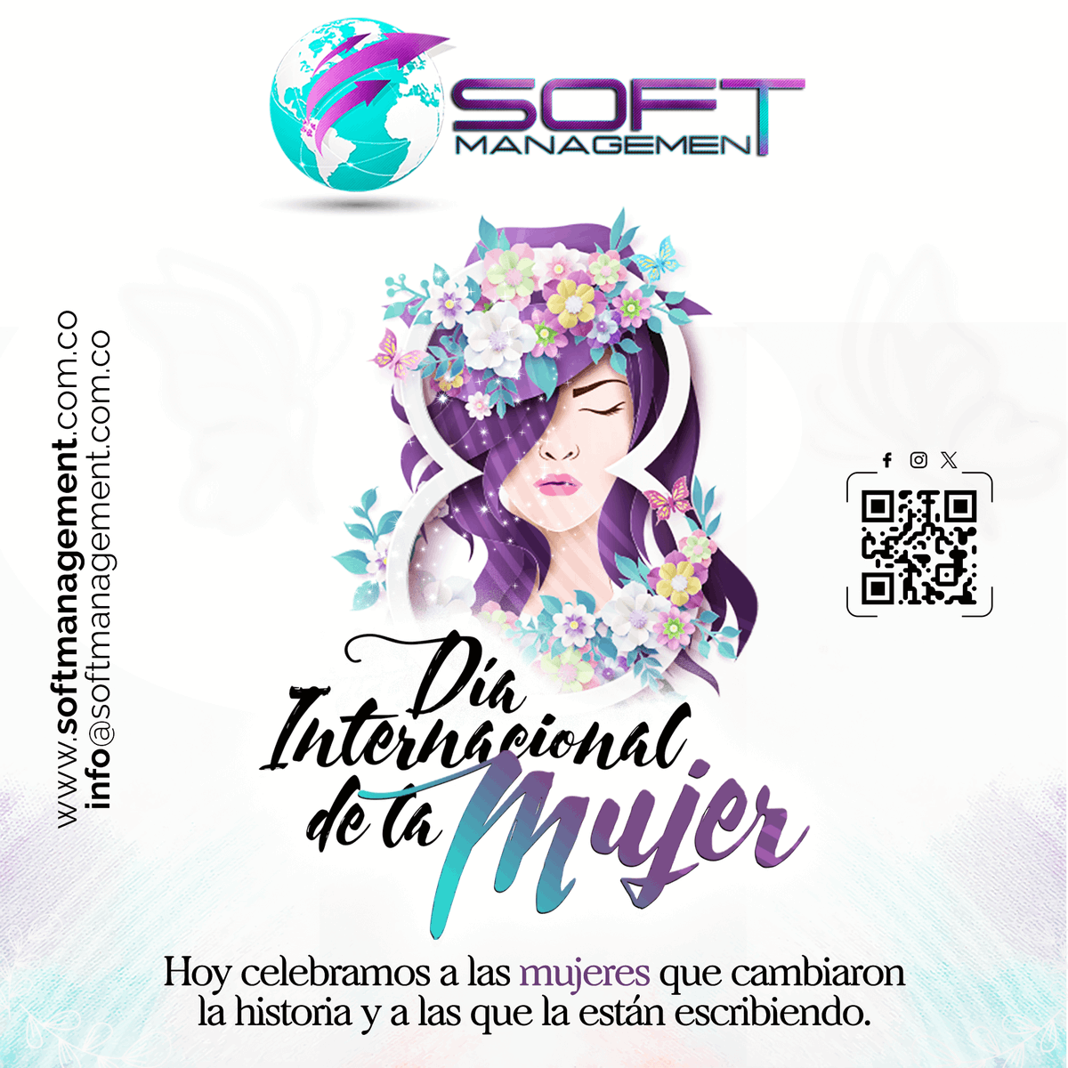 ✨ A todas las mujeres que con su esencia, inteligencia y ternura hacen del mundo un lugar mejor: hoy celebramos su grandeza, su magia y su inquebrantable espíritu. ¡Feliz Día de la Mujer! 💜🌎 #MujerEsFuerza #BrillasSiempre