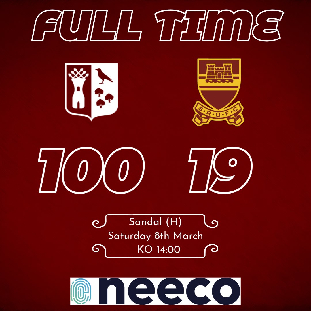 FULL TIME 

Blaydon 100-19 Sandal 

#pumpthecrow