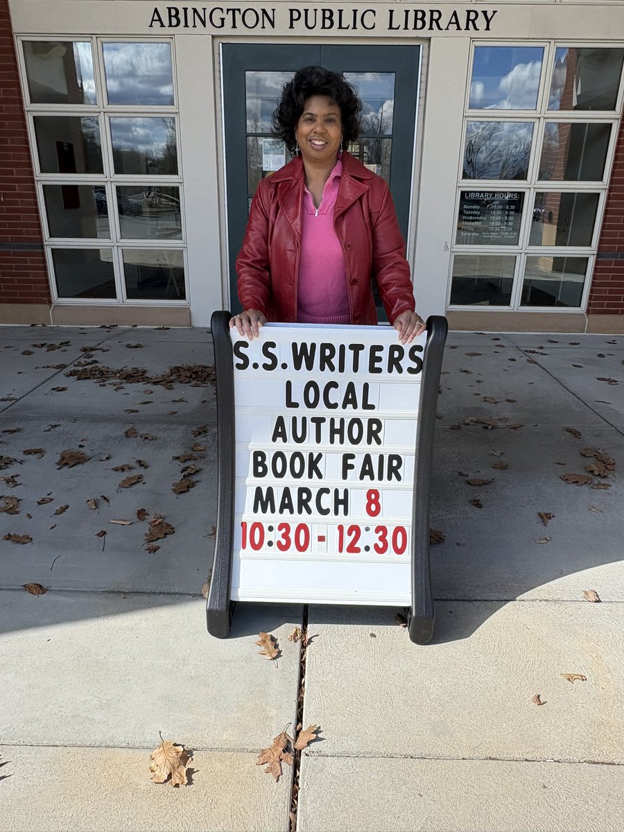 Abington Public Library is the place to be today to get some of the best fiction and nonfiction on the South Shore of Massachusetts. <a href="/gbs_ncnw/">Greater Boston Section NCNW</a> <a href="/SWINTERSMITH/">Saraya (suh-RAY-uh) Wintersmith</a> <a href="/GrubWriters/">GrubStreet</a> <a href="/WritersDigest/">Writer's Digest</a> <a href="/chicagowrites/">Chicago Writers Assn</a> <a href="/shondarhimes/">shonda rhimes</a> @