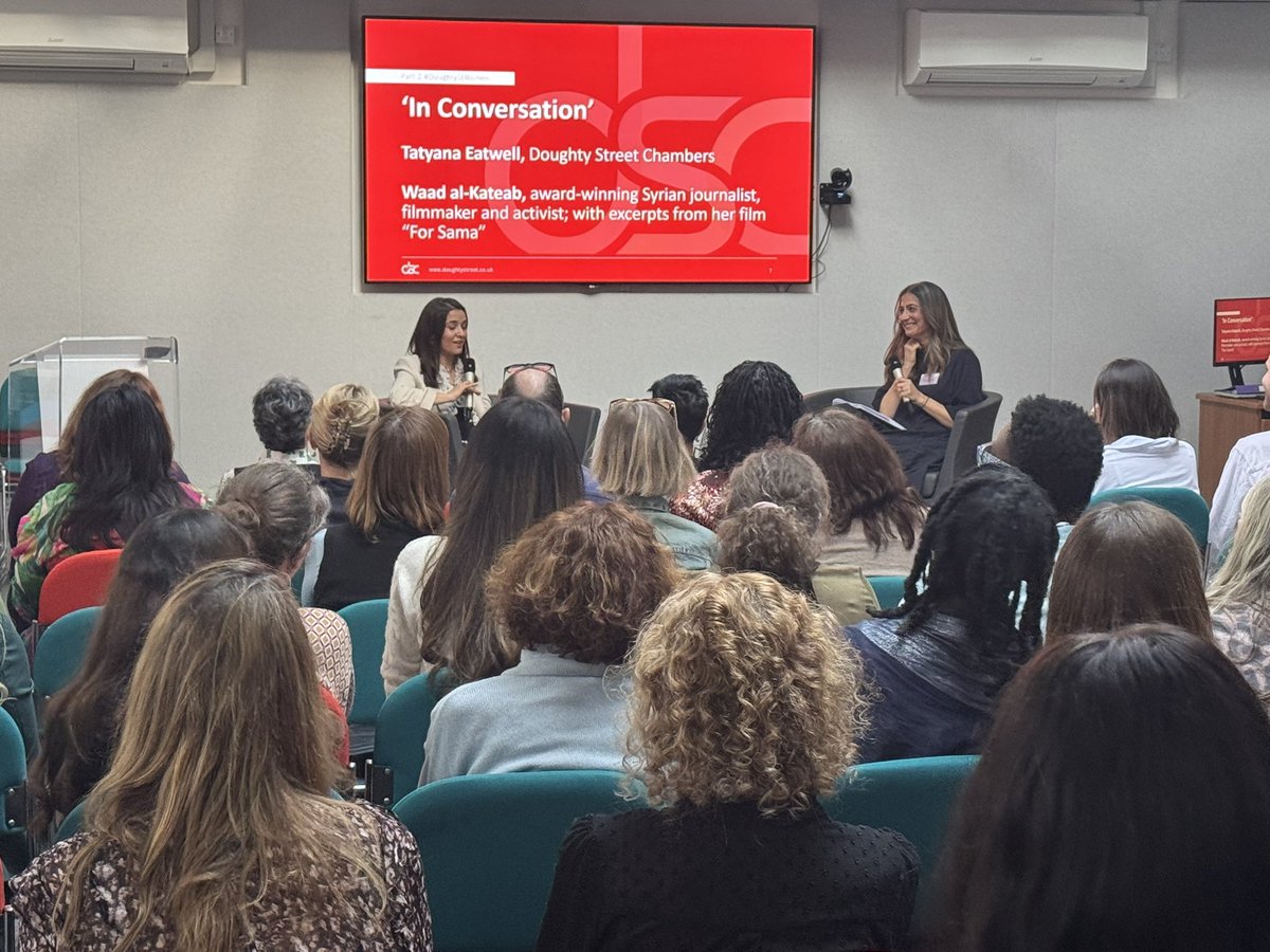 Doughty Street Chambers (@doughtystreet) on Twitter photo “Sometimes we had the time to sit down and debate pros and cons: sometimes we just had to sit down and look into each others eyes” <a href="/waadalkateab/">Waad Al-Kateab</a> #DoughtyStWomen #IWD2025 “Sometimes we had the time to sit down and debate pros and cons: sometimes we just had to sit down and look into each others eyes” <a href="/waadalkateab/">Waad Al-Kateab</a> #DoughtyStWomen #IWD2025