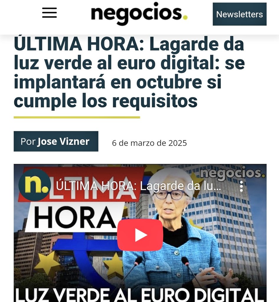 JosemaVallejo's tweet image. El €Digital es un sistema financiero 100% controlado.

Primer refresco=1€, a partir de 10=3€ porque azúcar

Primer litro gasolina=1,70€, a partir de 100l=1,80€, luego 1,90€, porque CO2

Primer kg carne=6€, más de 10k=9€ porque cambio climático

Y es solo parte del plan.