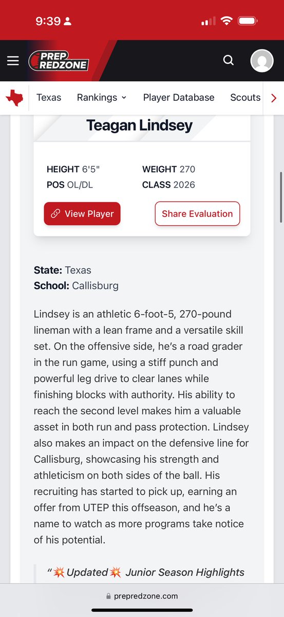 TeaganL07's tweet photo. Thank you for the writeup‼️‼️@PrepRedzoneTX @Marchen44 @seancooper_C4 @rileydickson32 https://t.co/v98OryZeu6