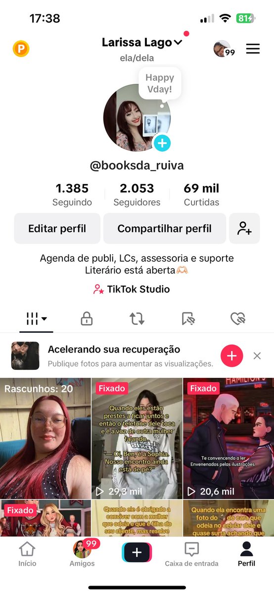 AGENDA DE PUBLICIDADE ABERTA 

A promoção do pacote de vídeos ainda está valendo para março e abril. 

4 vídeos 50,00

(Em março apenas 2 vagas) 

Duas vagas para diário de leitura em Março👇🏻
forms.gle/X6jEGSQXxWVjKq…