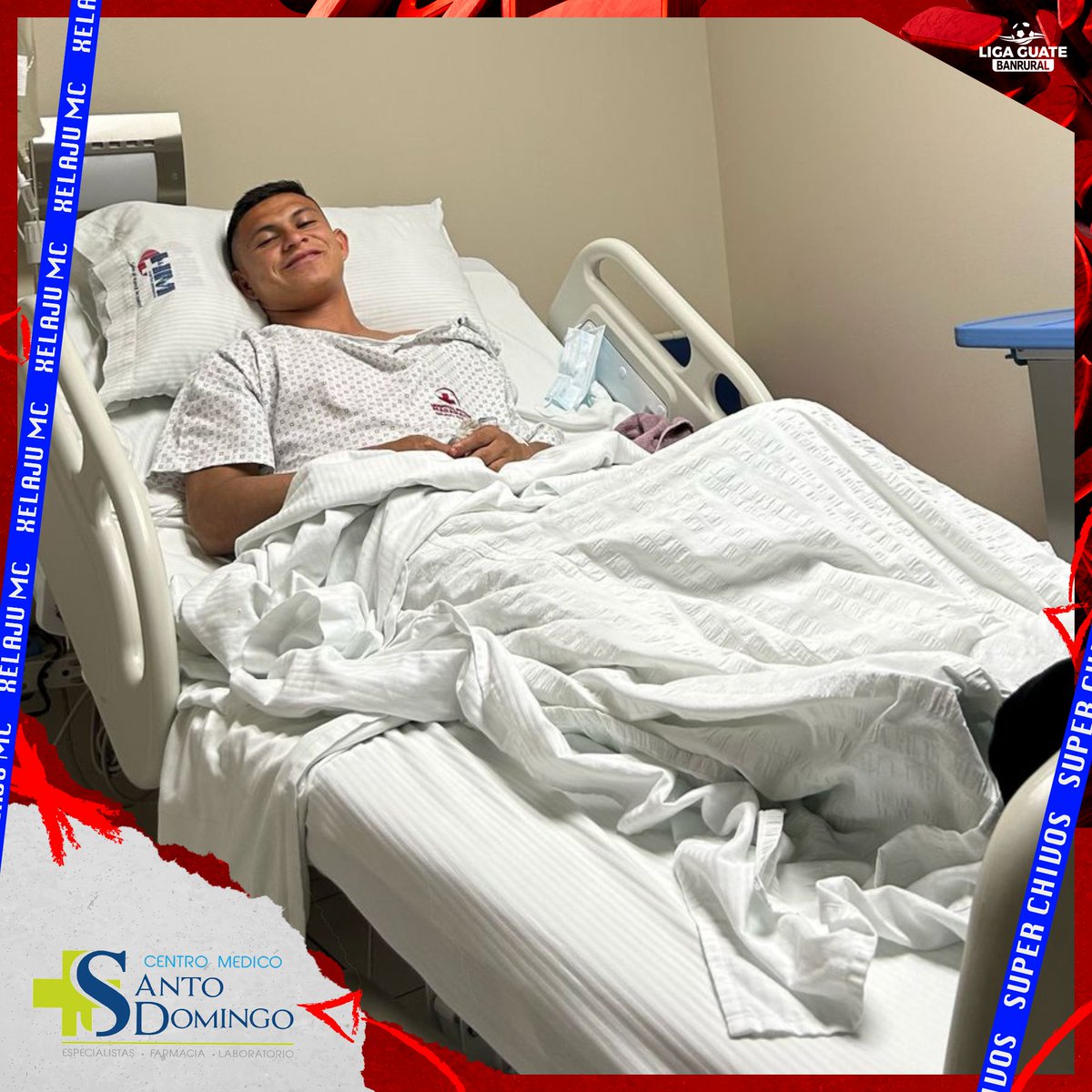 💪🐑 ¡Fuerza, Ochaeta! 💙❤️⚽️
Nuestro jugador Denilson Ochaeta fue operado con éxito de la rodilla y desde el Club Xelajú MC le enviamos toda nuestra energía y apoyo en su recuperación.  

¡Pronto estarás de vuelta en la cancha defendiendo nuestros colores! 💪⚽ #FuerzaDenilson