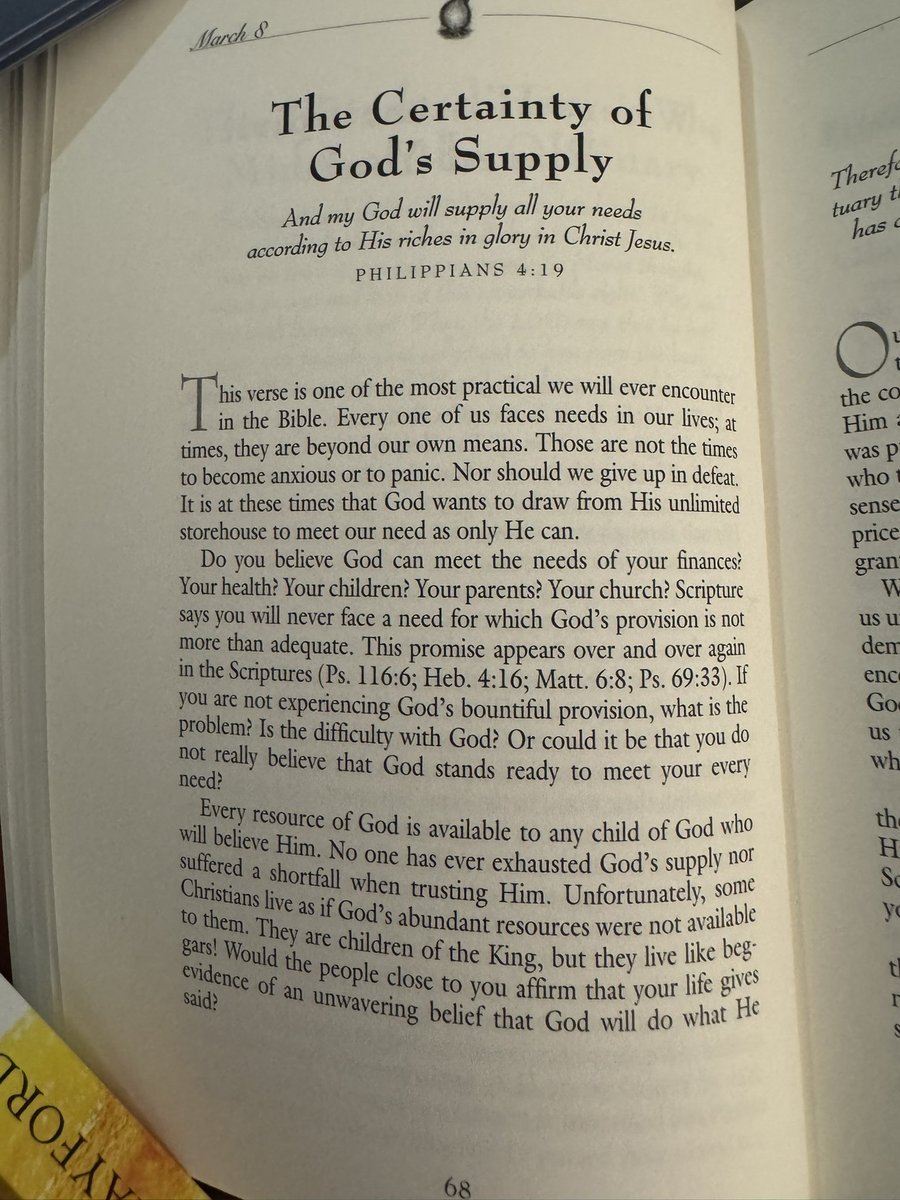 Today’s devotion-very appropriate as every need God is supplying. Plenteous grace He bestows. <a href="/mlaughman/">Melanie Laughman</a> <a href="/LS_LancerATH/">La Salle Athletics</a> <a href="/LetsGoBigMoe/">Moeller Crusaders</a> <a href="/CoachBryan83/">Bryan Flachbart</a> <a href="/OHSAASports/">OHSAA Sports</a> <a href="/VikeNationAD/">Joe Roberts, CMAA</a> <a href="/CHCA_Eagles/">CHCA Athletics</a>