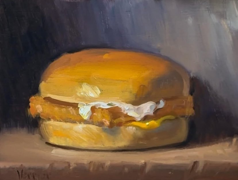 Filet-o-fish on canvas. #art