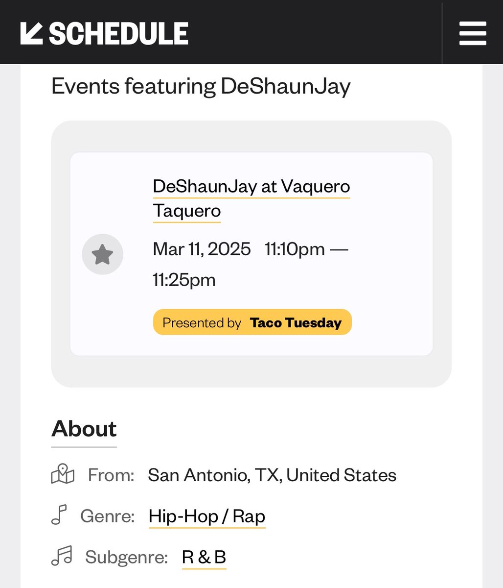 If you’re coming to SXSW, I’ll be on stage Tuesday night at Vaquero Taquero! Come out and fwm ☄️☄️