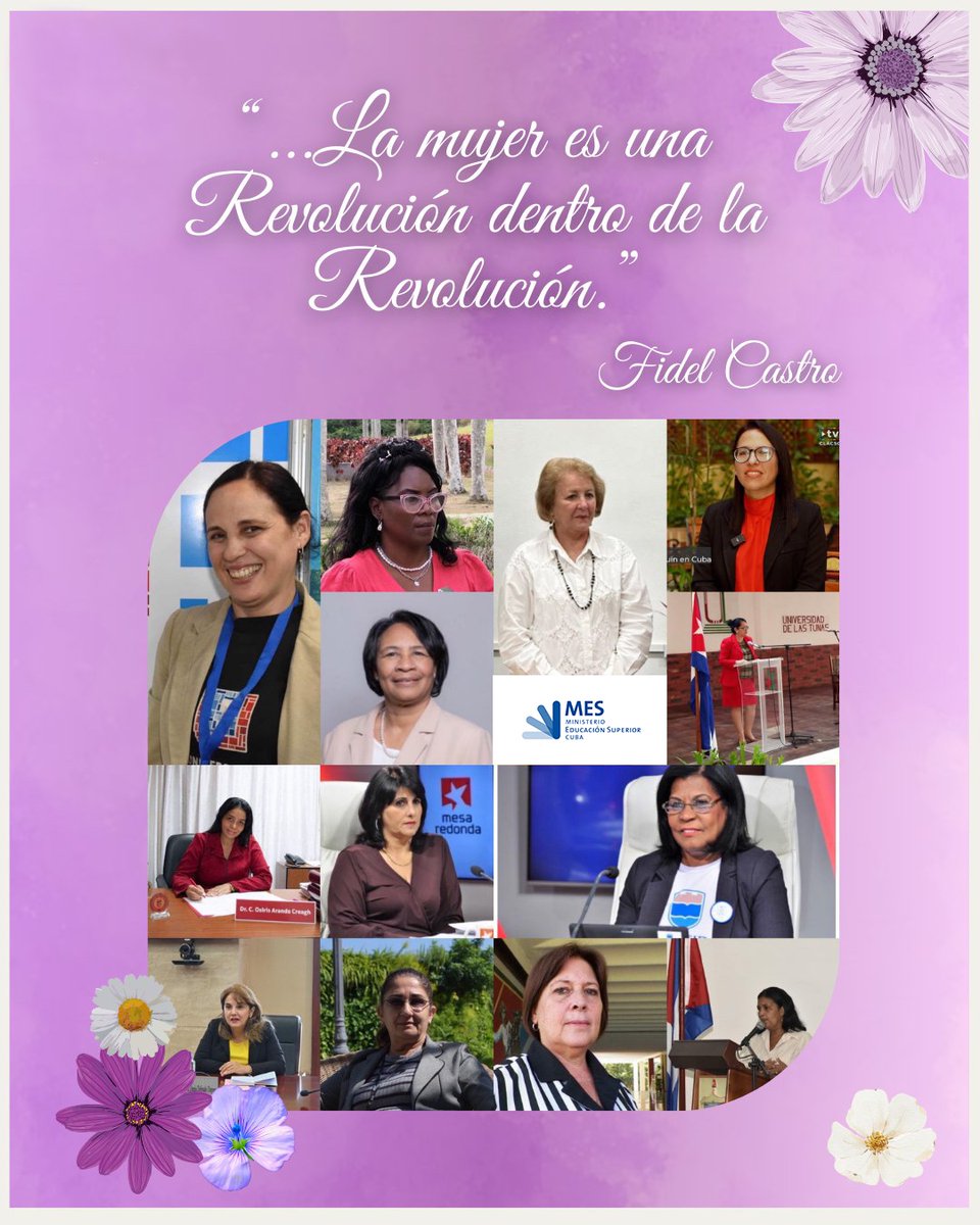 🌻 ¡Mujeres cubanas empoderadas que llevan en su sangre la herencia de Mariana, Celia y Vilma! Su ejemplo es fuente de inspiración y guía a las nuevas generaciones de jóvenes cuban@s.🌻🫶

💐¡Felicidades!! 💐😘👏

#MujeresEnRevolución 
#MujeresCubanas
#UniversidadCubana 
#Cuba
