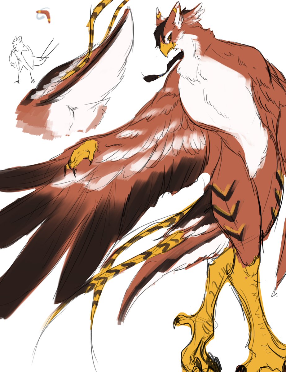 #OC
🪃 BIRB

(*Character Design with Emoji)
#furryartwork  #furryarts   #furry