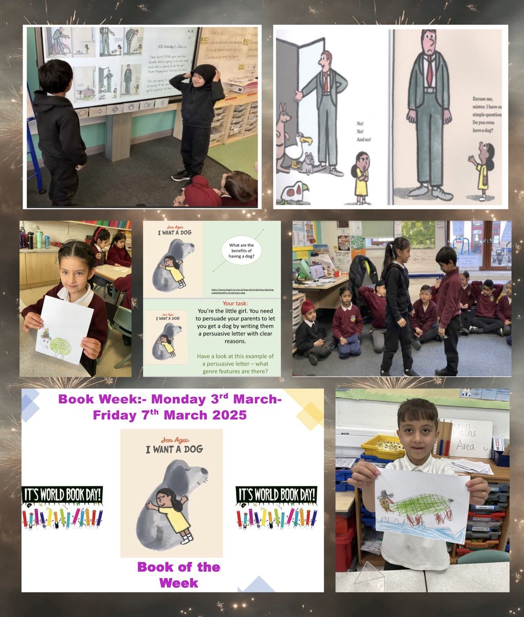 📚🐶 To celebrate Book Week, the whole school loved reading I Want a Dog by Jon Agee! Pupils got creative with role play, artwork, and persuasive arguments—all inspired by the story. A fantastic week of reading and learning! 🎨📝 #BookWeek #ReadingForPleasure