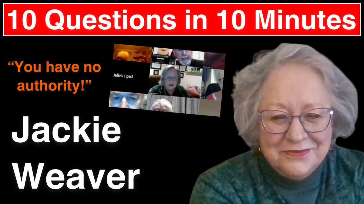Jackie Weaver, Star of Viral Zoom Call - 10 Questions in 10 Minutes youtu.be/W_ojPm7mi8c?si… via <a href="/YouTube/">YouTube</a>

I was asked 10 fun questions about that viral zoom video and my life on a new YouTube series from <a href="/heyhumanpodcast/">The Human Podcast</a>!

Watch now and subscribe if you enjoy:)
