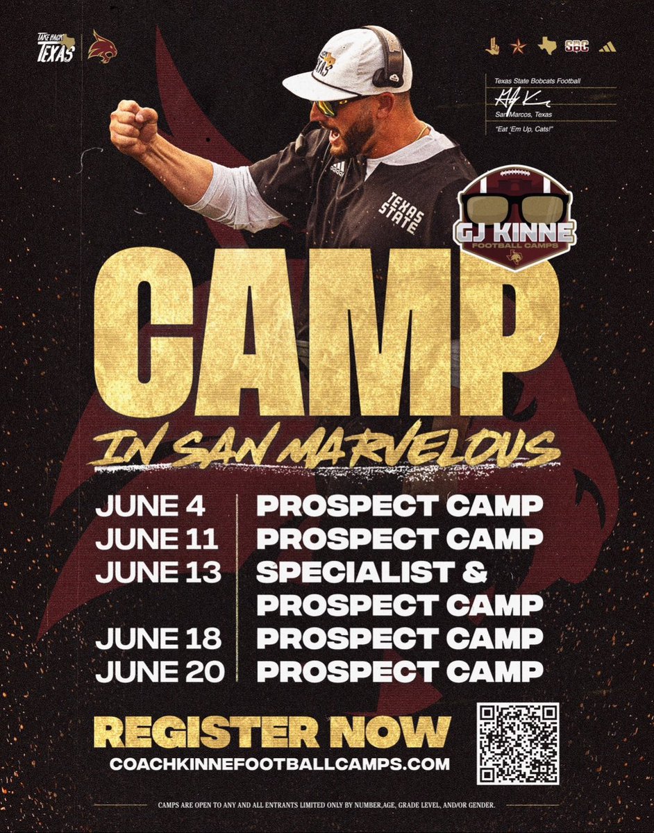 Camp season around the corner! Great opportunity to compete and be evaluated! #TakeBackTexas25